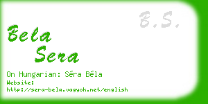 bela sera business card