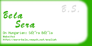 bela sera business card